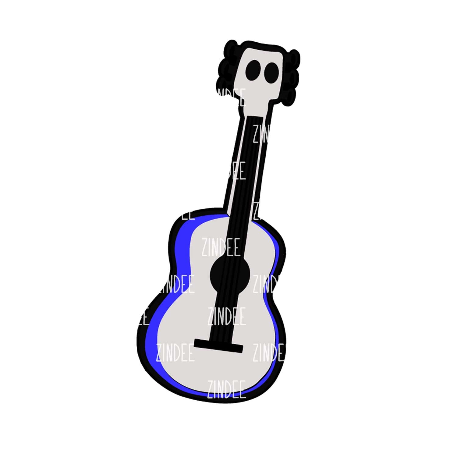 Alternative view of Guitar acrylic blank (2 inch) NO HOLE