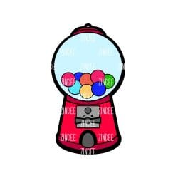 Gum Ball Machine – Acrylic Keychain Blank (2.5") | Optional Sticker or UV DTF