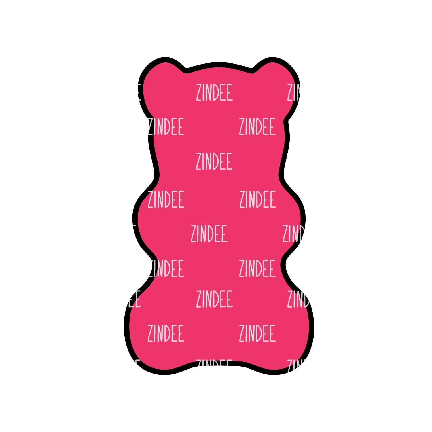 Alternative view of Gummy Bear acrylic blank (2 inch) NO HOLE