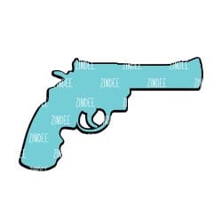 Alternative view of Gun acrylic blank (3 inch)