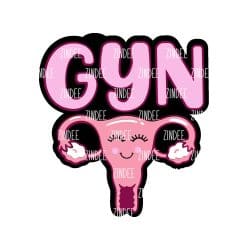 Gyn – Acrylic Badge Reel Blank (2") No Hole | Optional Sticker or UV DTF