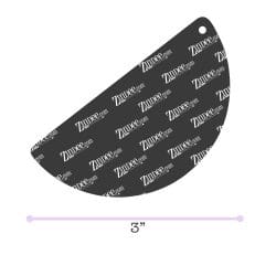 Alternative view of Half Circle (wedge) – Acrylic Keychain Blank (3") | Optional Sticker or UV DTF
