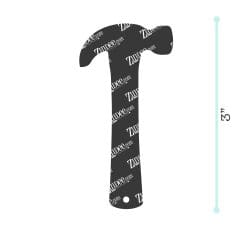 Alternative view of Hammer – Acrylic Keychain Blank (3") | Optional Sticker or UV DTF