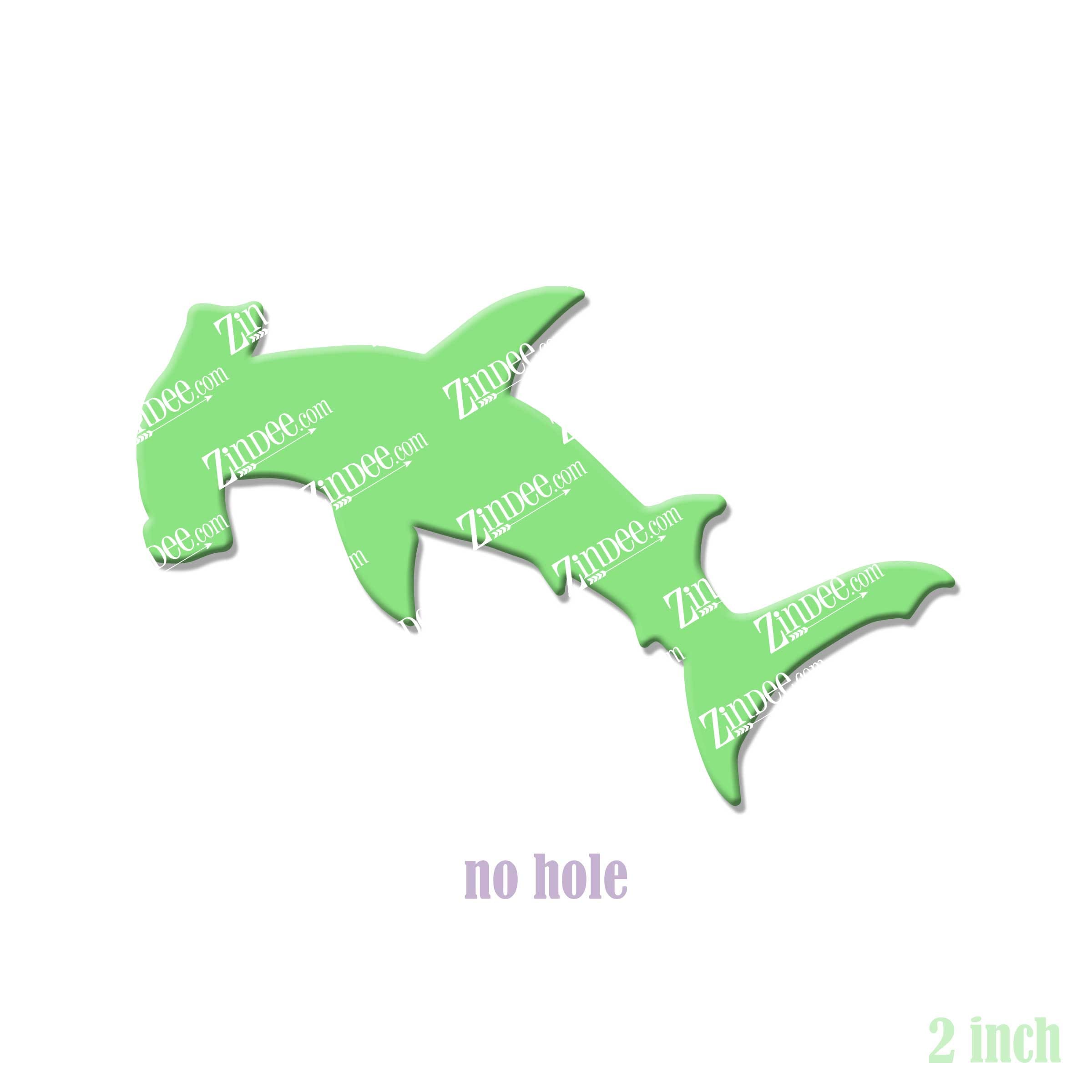 Hammerhead Shark acrylic blank (2 inch) NO HOLE