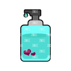Hand Sanitizer Bottle – Acrylic Badge Reel Blank (2") No Hole | Optional Sticker or UV DTF