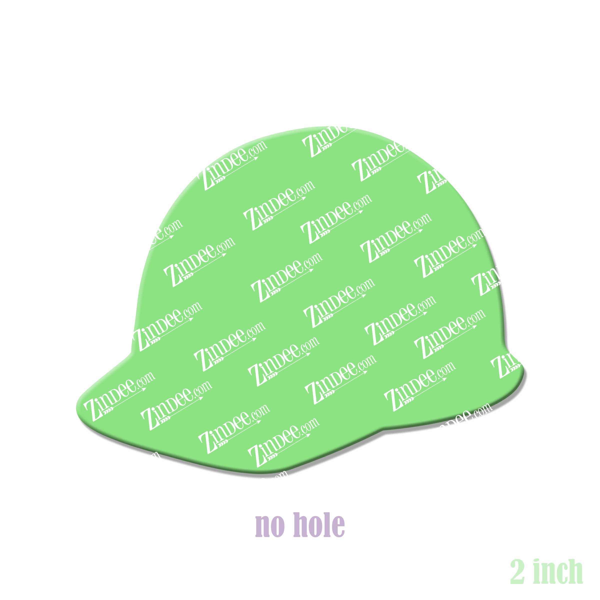Alternative view of Hard Hat Acrylic Blank- Sticker- UV DTF (2 inch) NO HOLE