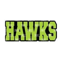 Alternative view of Hawks (word) acrylic blank (3 inch)