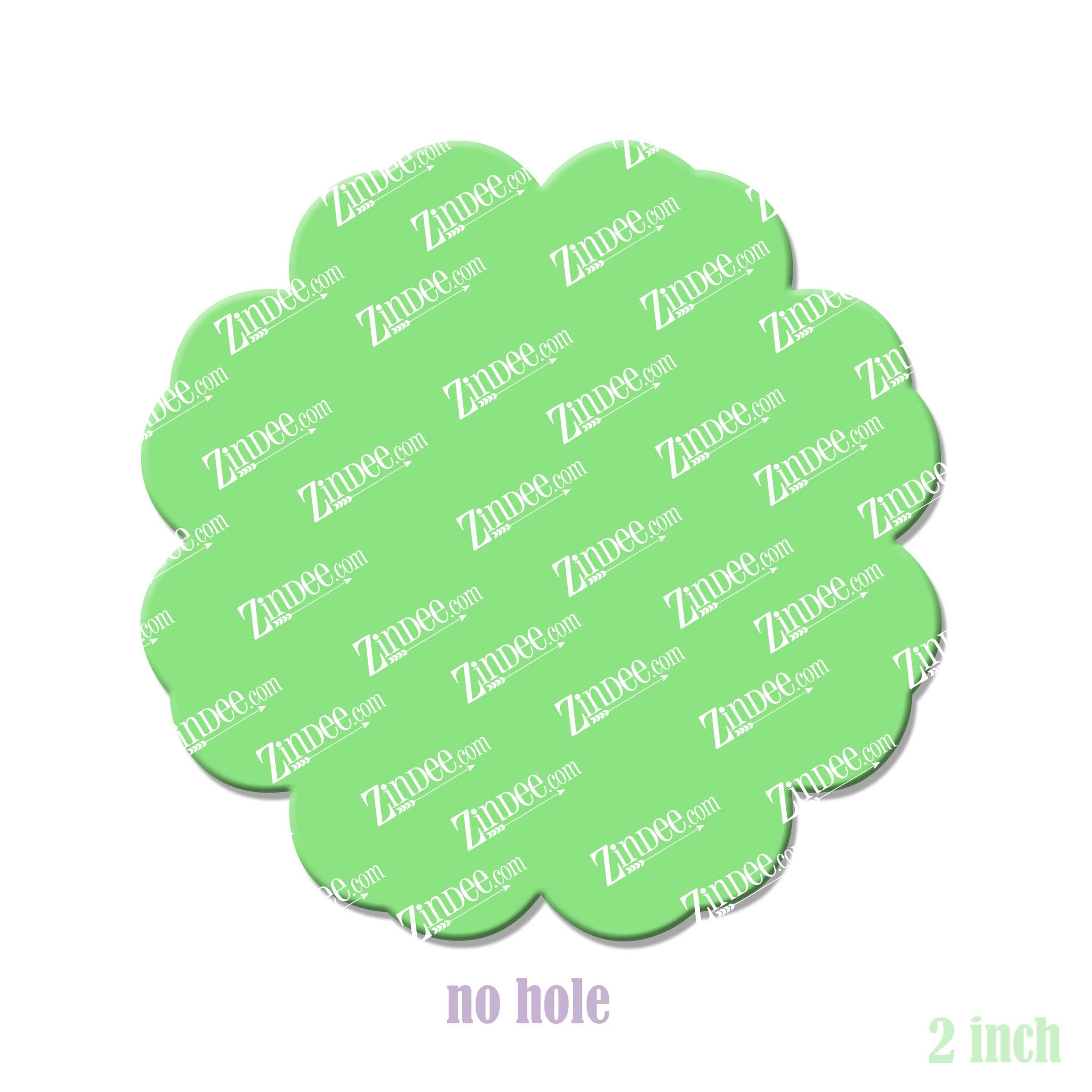 Alternative view of Heart Flower Acrylic Blank- Sticker- UV DTF (2 inch) NO HOLE