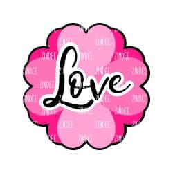 Heart Flower – Acrylic Keychain Blank (3") | Optional Sticker or UV DTF