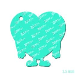 Alternative view of Heart Person Acrylic Blank- Sticker- UV DTF (1.5 inch)