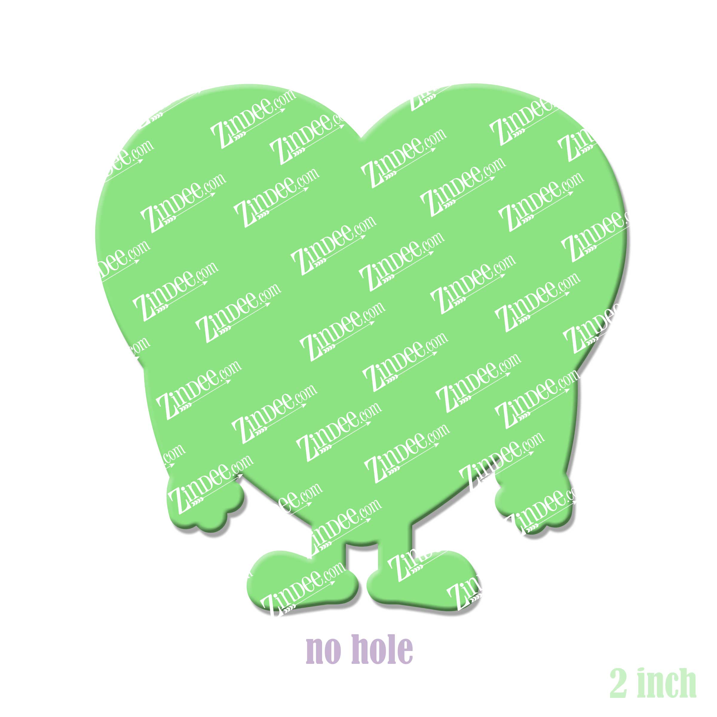 Alternative view of Heart Person Acrylic Blank- Sticker- UV DTF (2 inch) NO HOLE