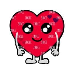 Heart Person – Acrylic Badge Reel Blank (2") No Hole | Optional Sticker or UV DTF