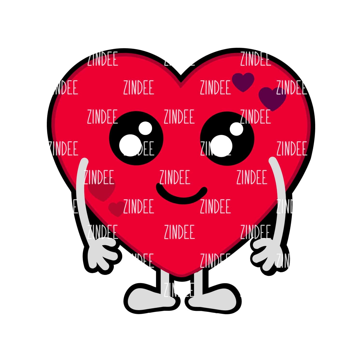 Heart Person Acrylic Blank- Sticker- UV DTF (1.5 inch)