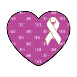 Heart with Awareness Ribbon Cutout – Acrylic Badge Reel Blank (2") No Hole | Optional Sticker or UV DTF