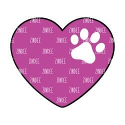Heart with Paw Cut Out – Acrylic Keychain Blank (2") | Optional Sticker or UV DTF