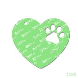 Alternative view of Heart with Paw Cut Out – Acrylic Keychain Blank (2") | Optional Sticker or UV DTF