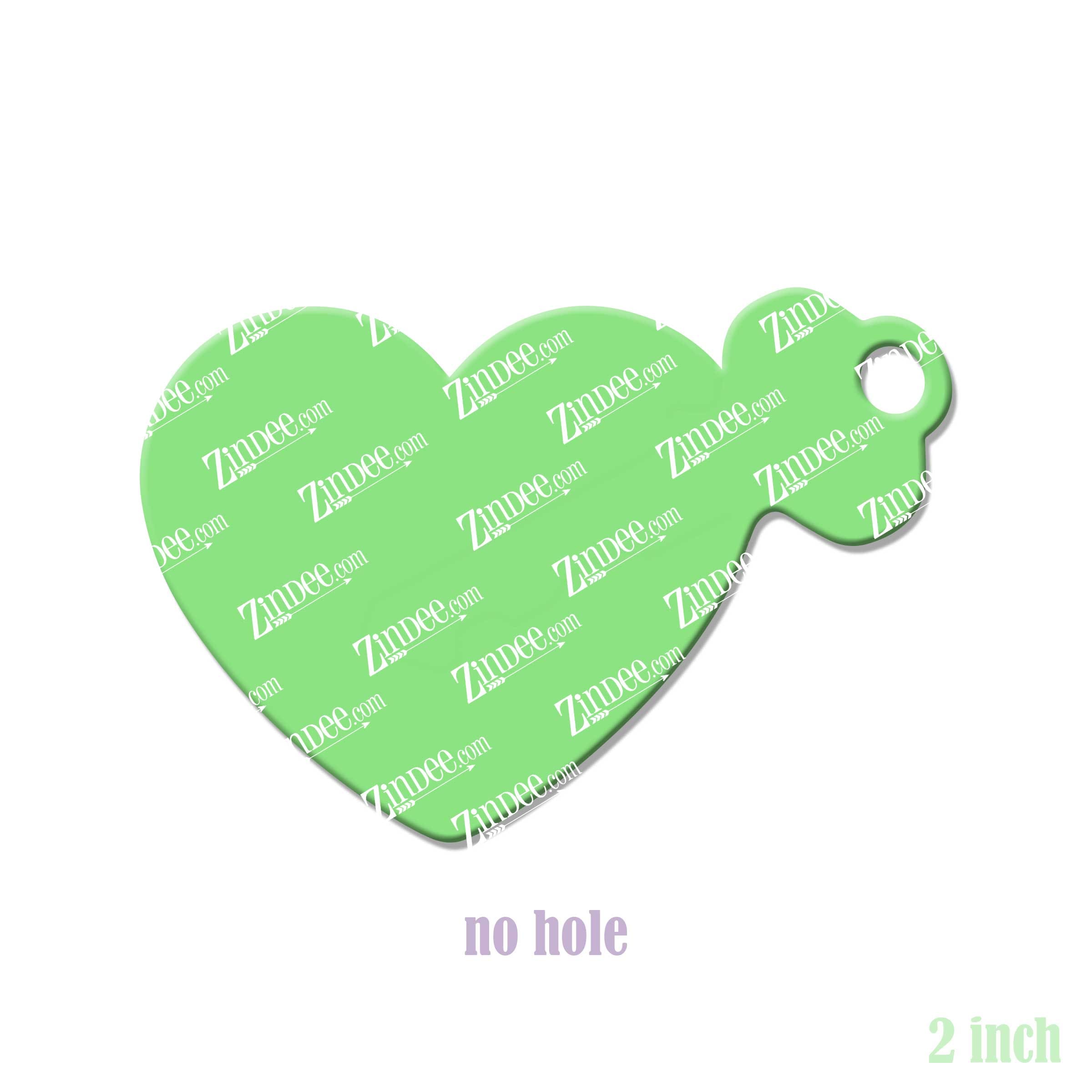 Alternative view of Heart and Key Acrylic Blank- Sticker- UV DTF (2 inch) NO HOLE