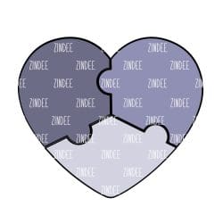 Alternative view of Heart Puzzle 3 inch (3-Piece)