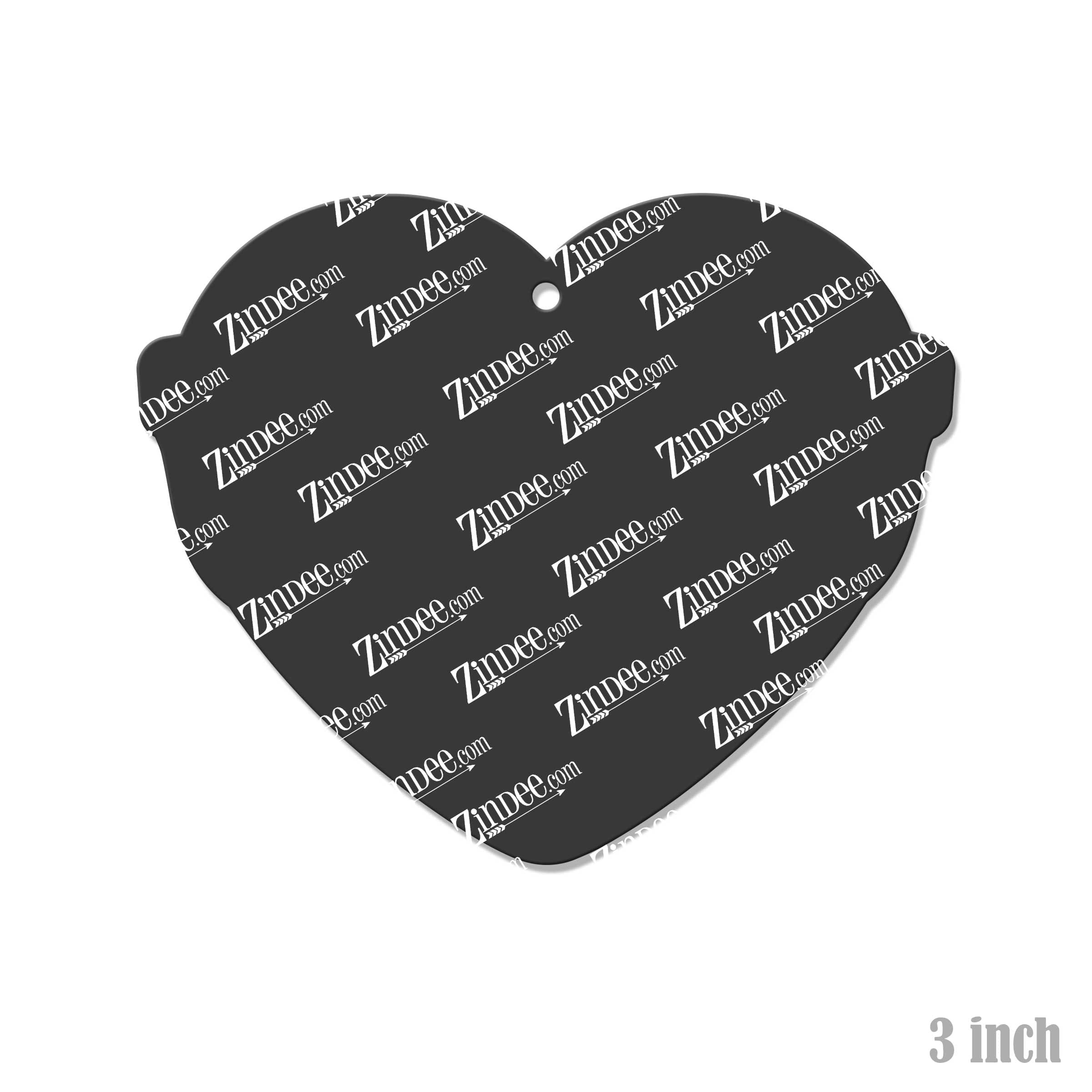 Heart with Glasses Acrylic Blank- Sticker- UV DTF (3 inch) - Image 2