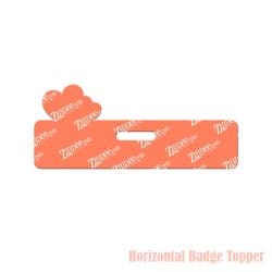 Hearts Badge Topper (Horizontal) (lightweight acrylic)