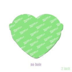 Alternative view of Heart with Glasses – Acrylic Badge Reel Blank (2") No Hole | Optional Sticker or UV DTF