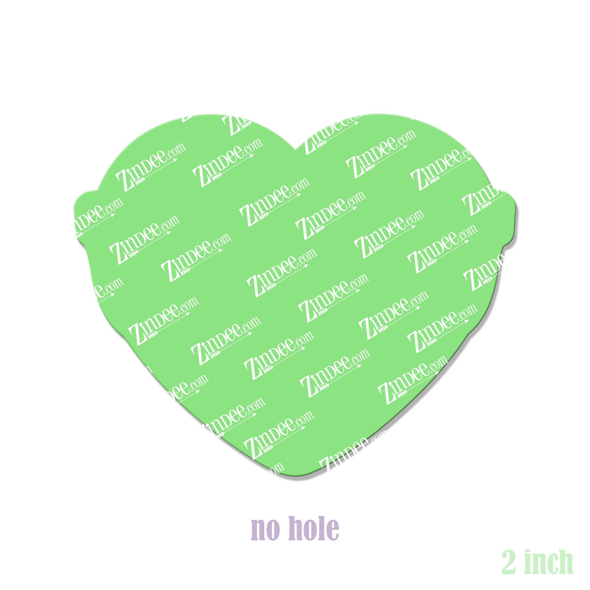 Alternative view of Heart with Glasses Acrylic Blank- Sticker- UV DTF (2 inch) NO HOLE