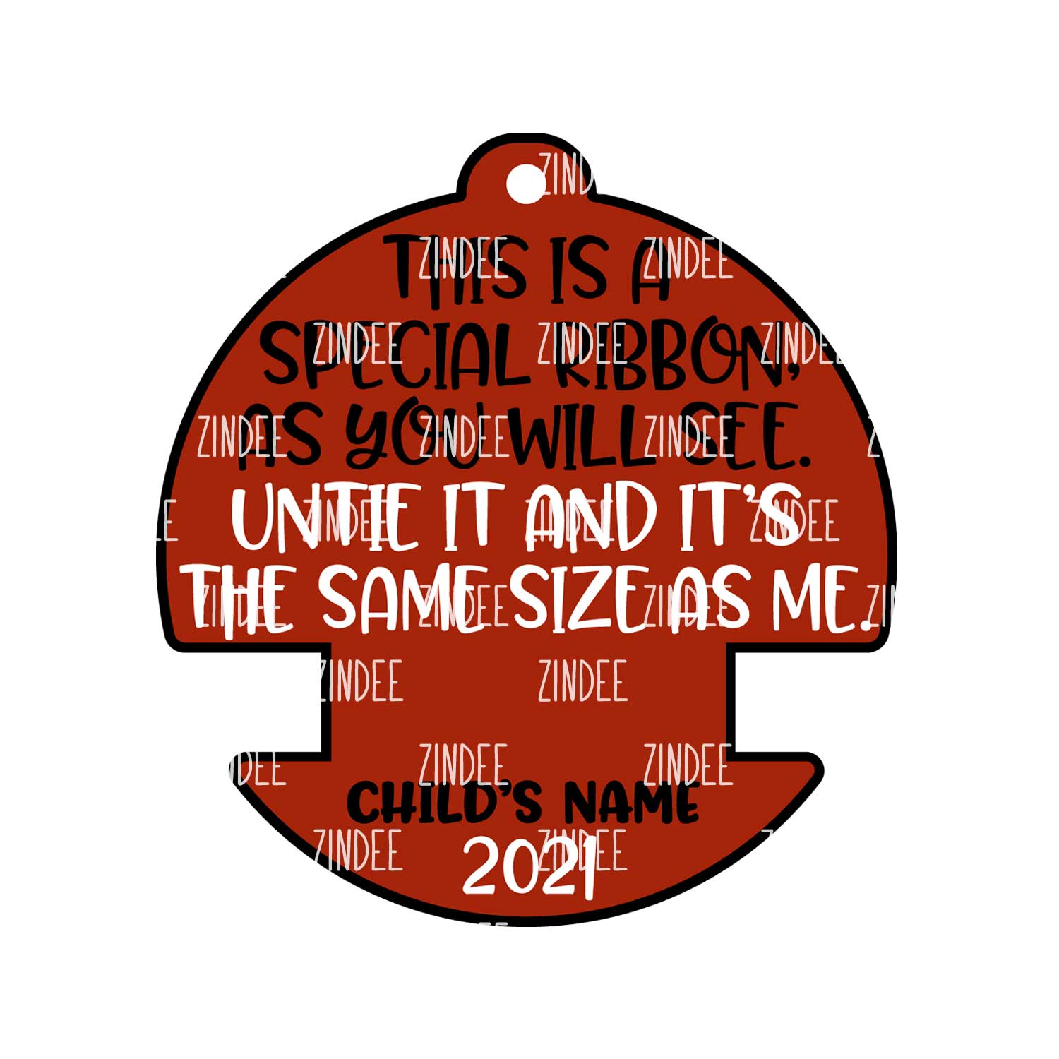 Alternative view of Height Ornament Keepsake 4"