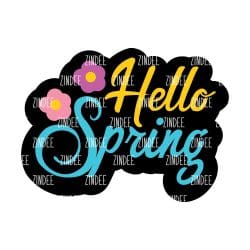 Hello Spring – Acrylic Badge Reel Blank (2") No Hole | Optional Sticker or UV DTF