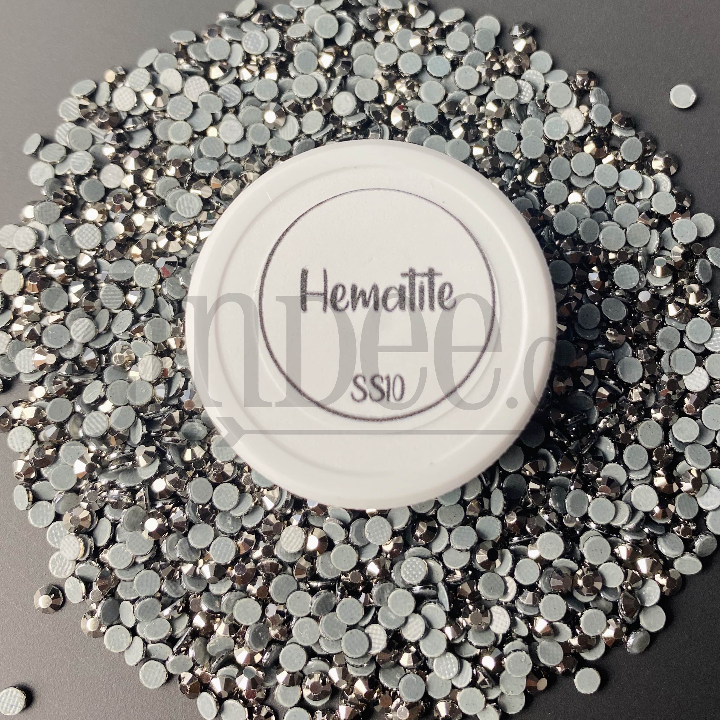 Hematite Hotfix Rhinestone ss10 (machine cut) 10 Gross