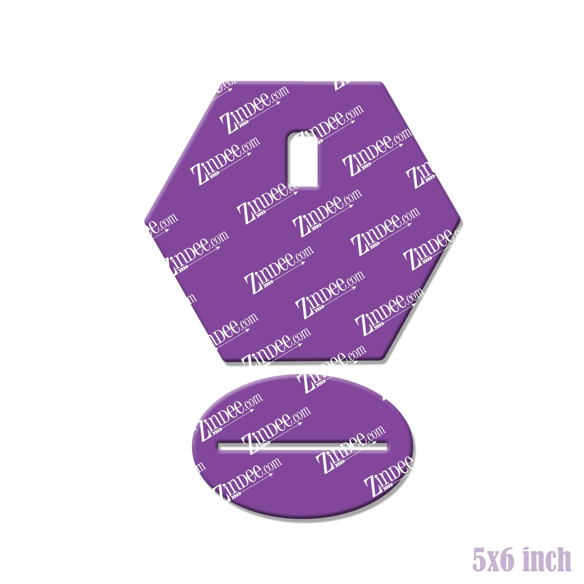 Hexagon Badge Reel Display – Acrylic Blanks, Stickers, Printed