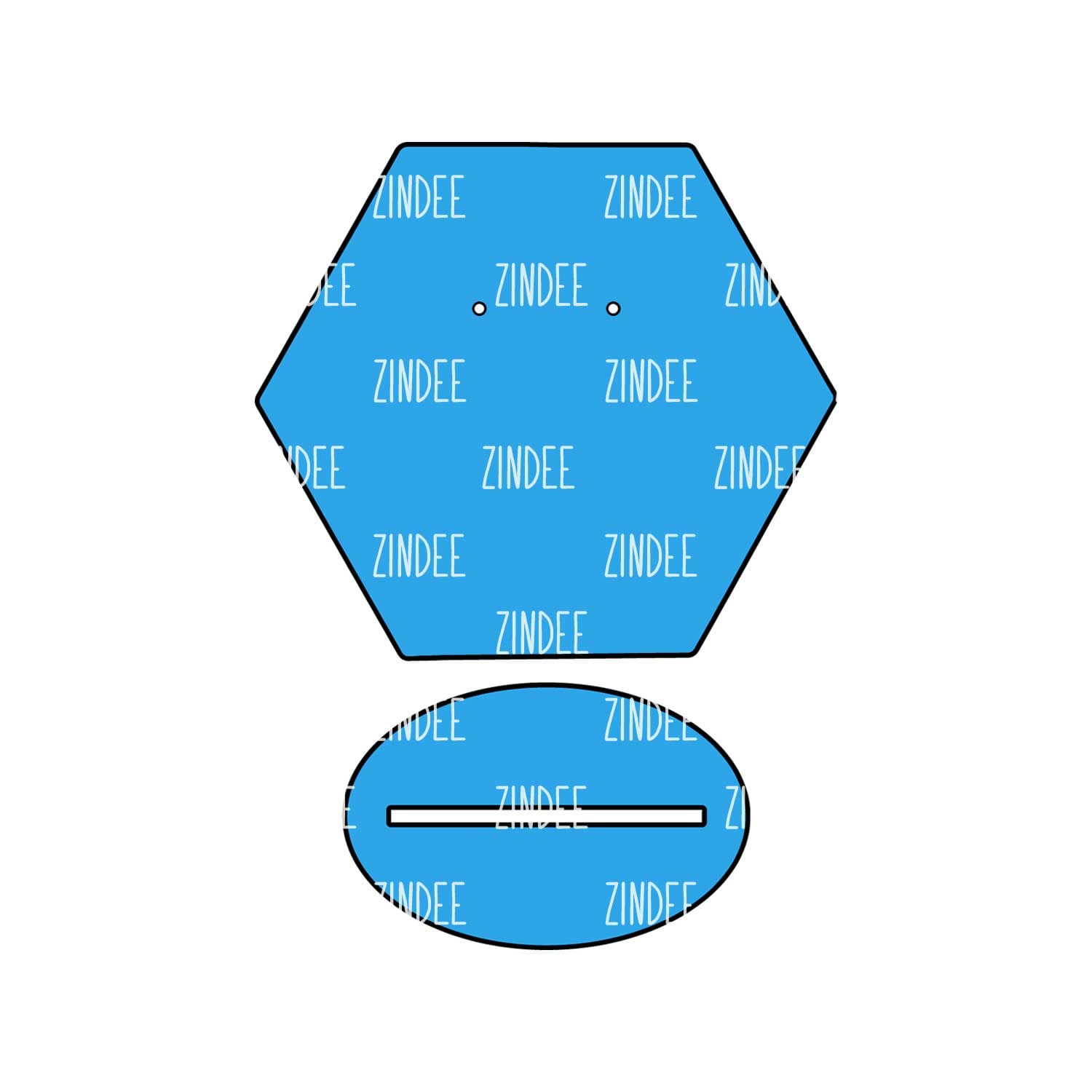 Alternative view of Hexagon Earring Display