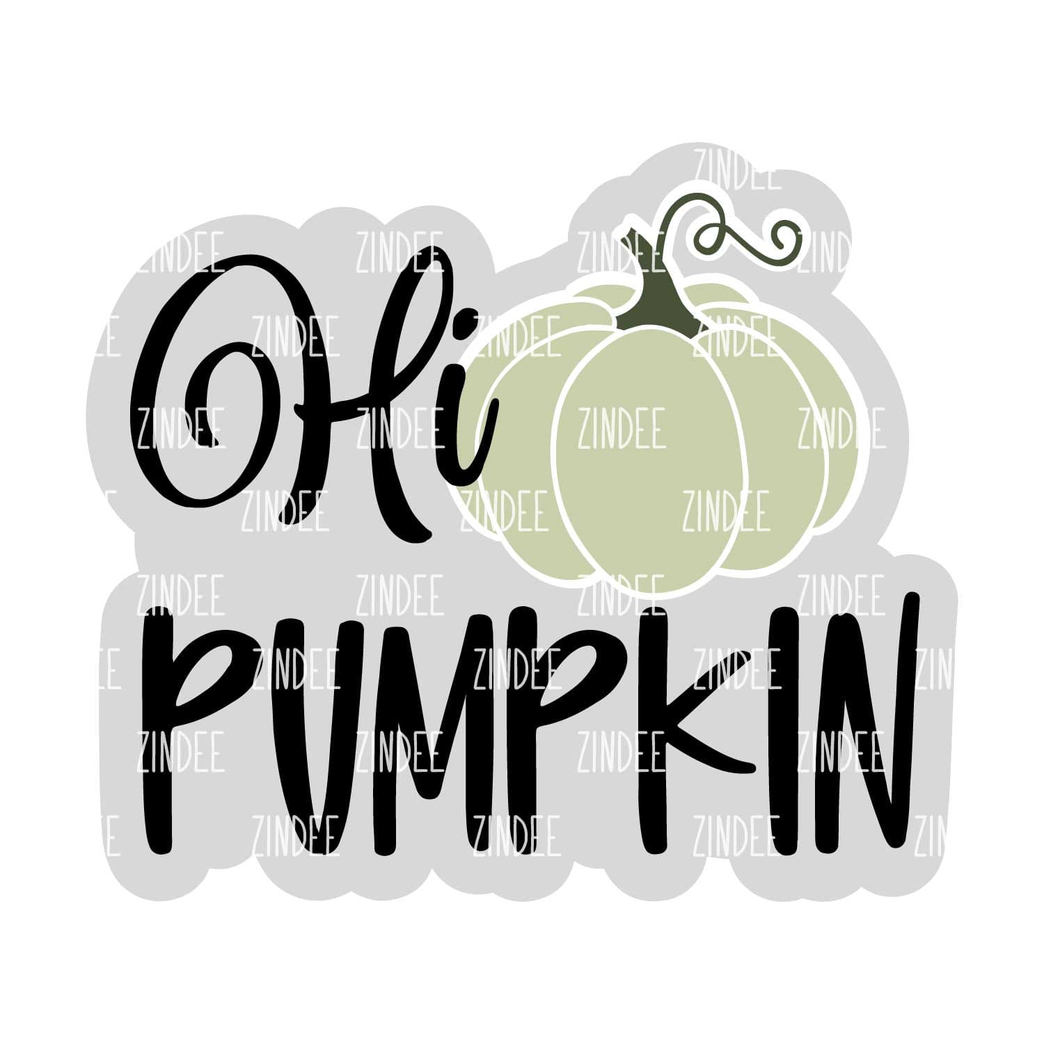 Hi Pumpkin Acrylic Blank- Sticker- UV DTF (3 inch)
