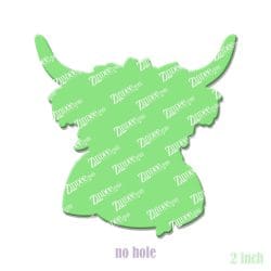 Highland Cow acrylic blank (2 inch) NO HOLE