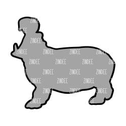 Alternative view of Hippo acrylic blank (1.5 inch)