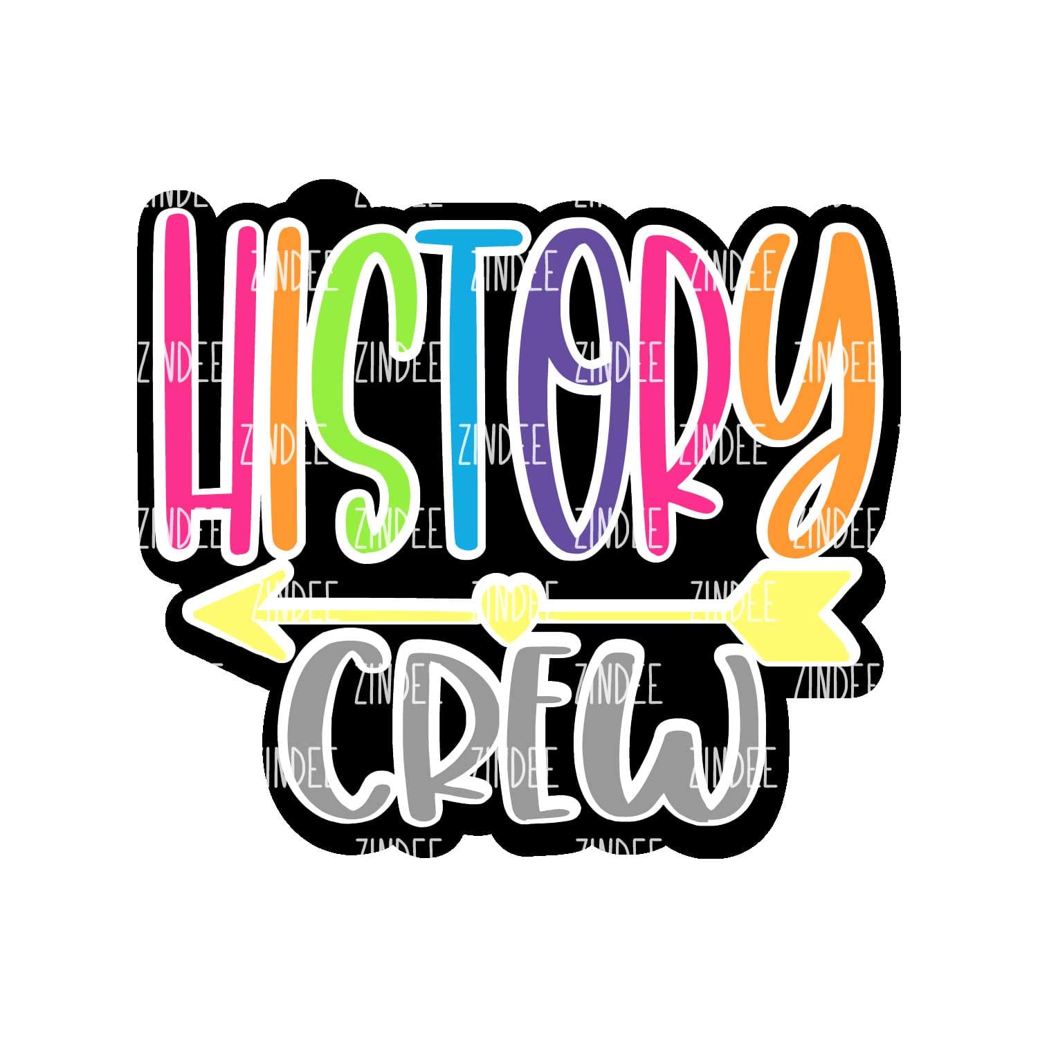History Crew Acrylic Blank- Sticker- UV DTF (2 inch) NO HOLE