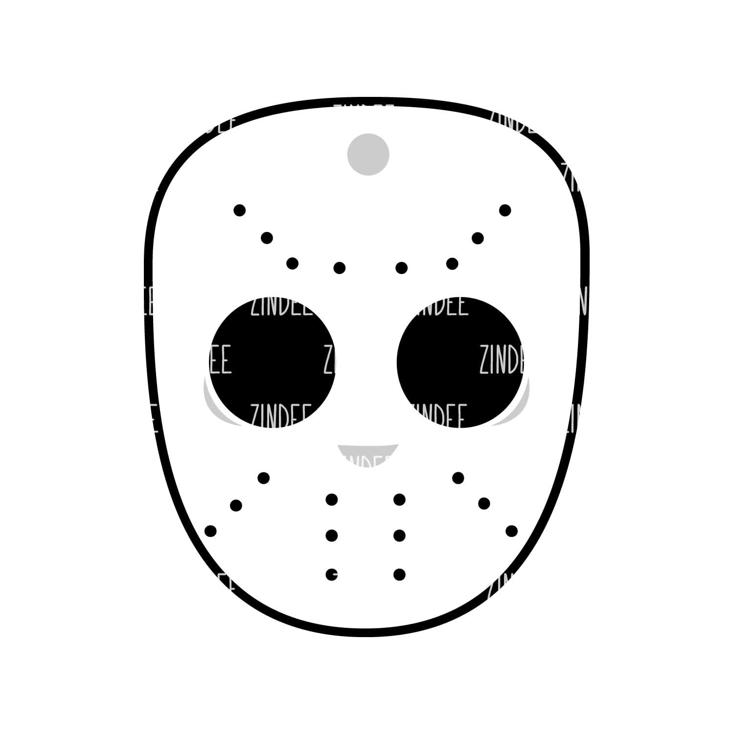 Hockey Mask Acrylic Blank- Sticker- UV DTF (3 inch)