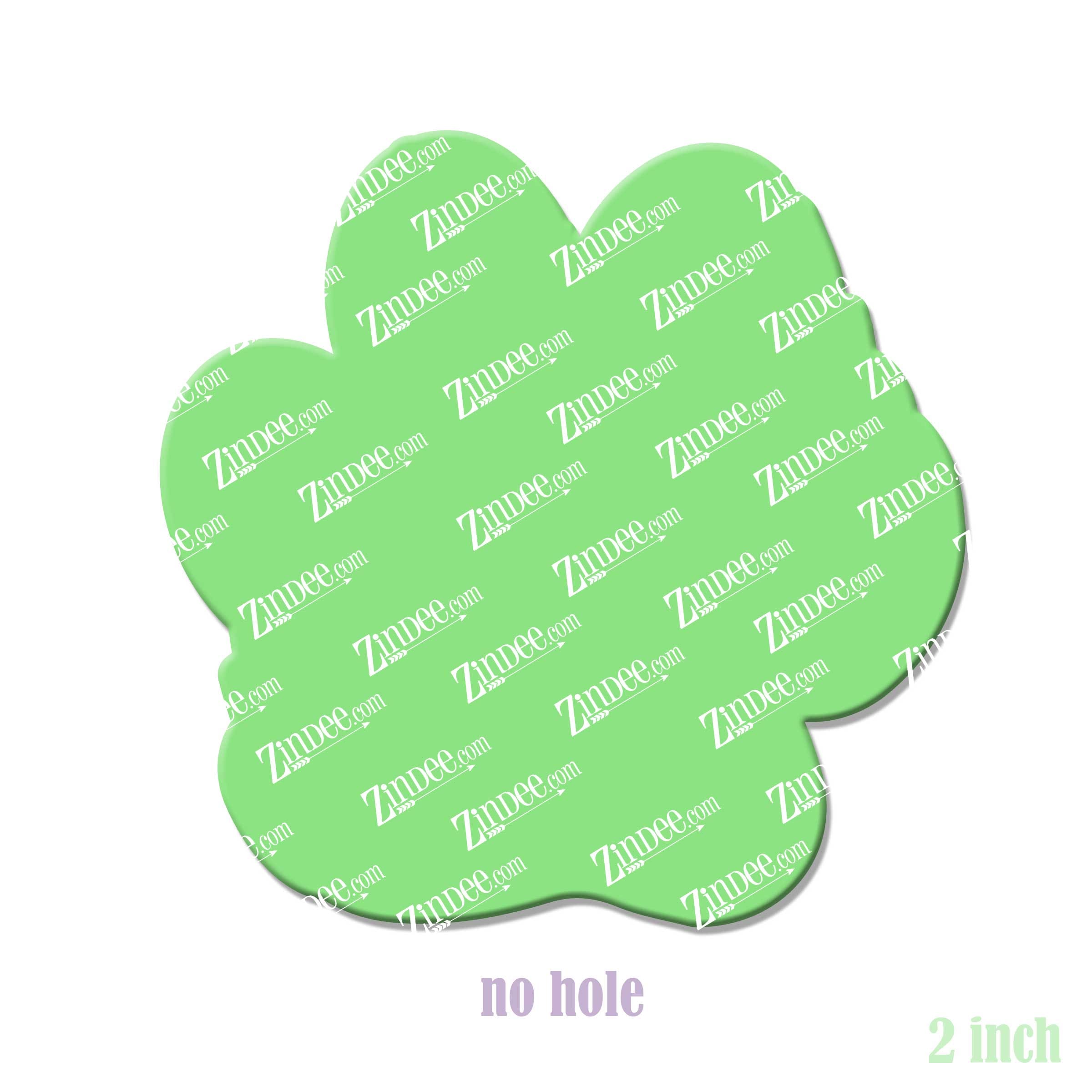 Alternative view of Holiday Paw Print Acrylic Blank- Sticker- UV DTF (2 inch) NO HOLE