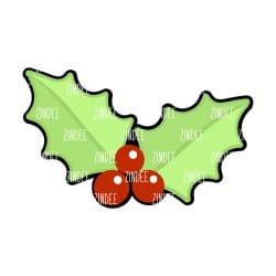 Holly Berry – Acrylic Keychain Blank (3") | Optional Sticker or UV DTF