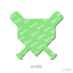 Alternative view of Home Plate with Bats – Acrylic Badge Reel Blank (2") No Hole | Optional Sticker or UV DTF