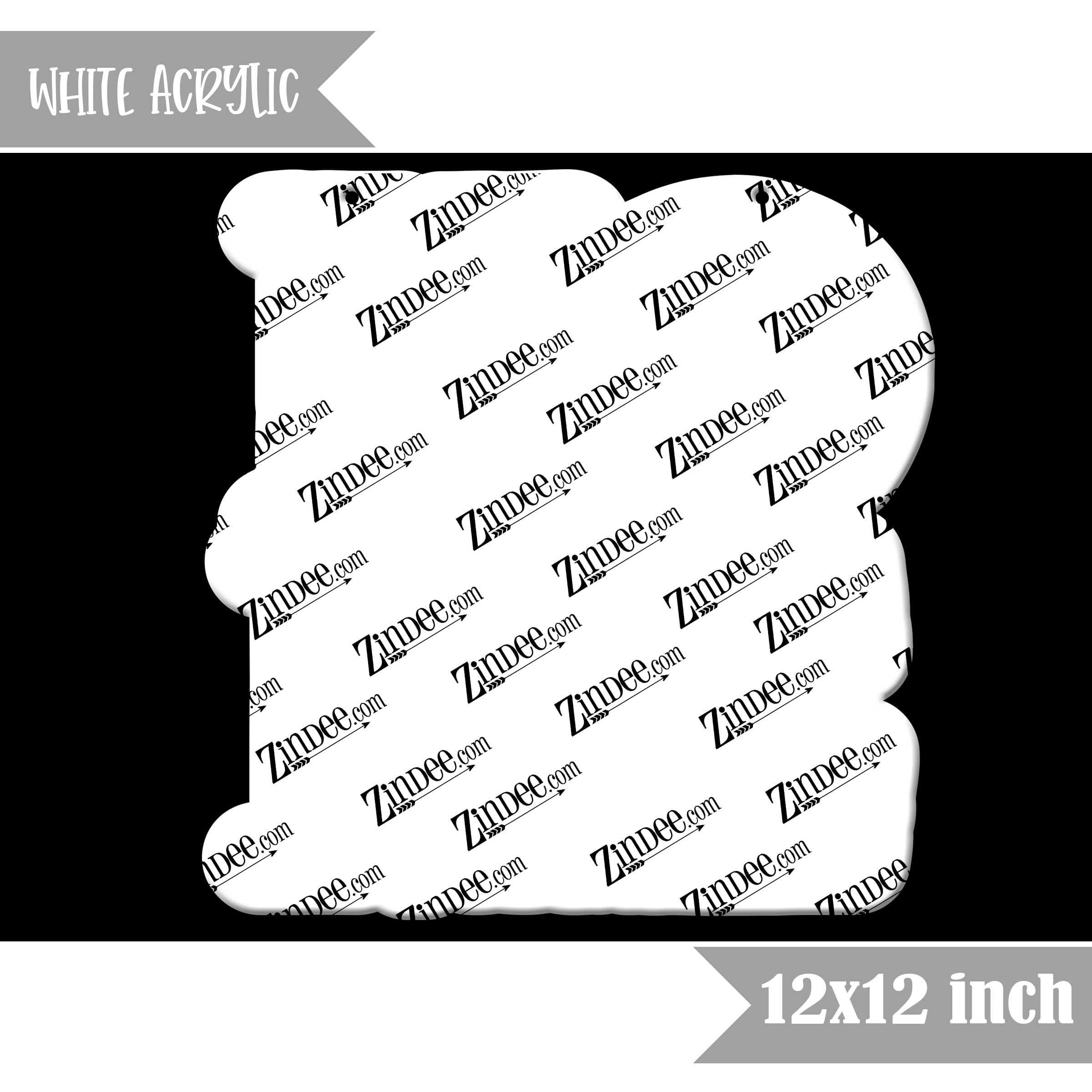 Home Sign Square (White Acrylic)