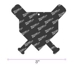 Alternative view of Home Plate with Bats – Acrylic Keychain Blank (3") | Optional Sticker or UV DTF