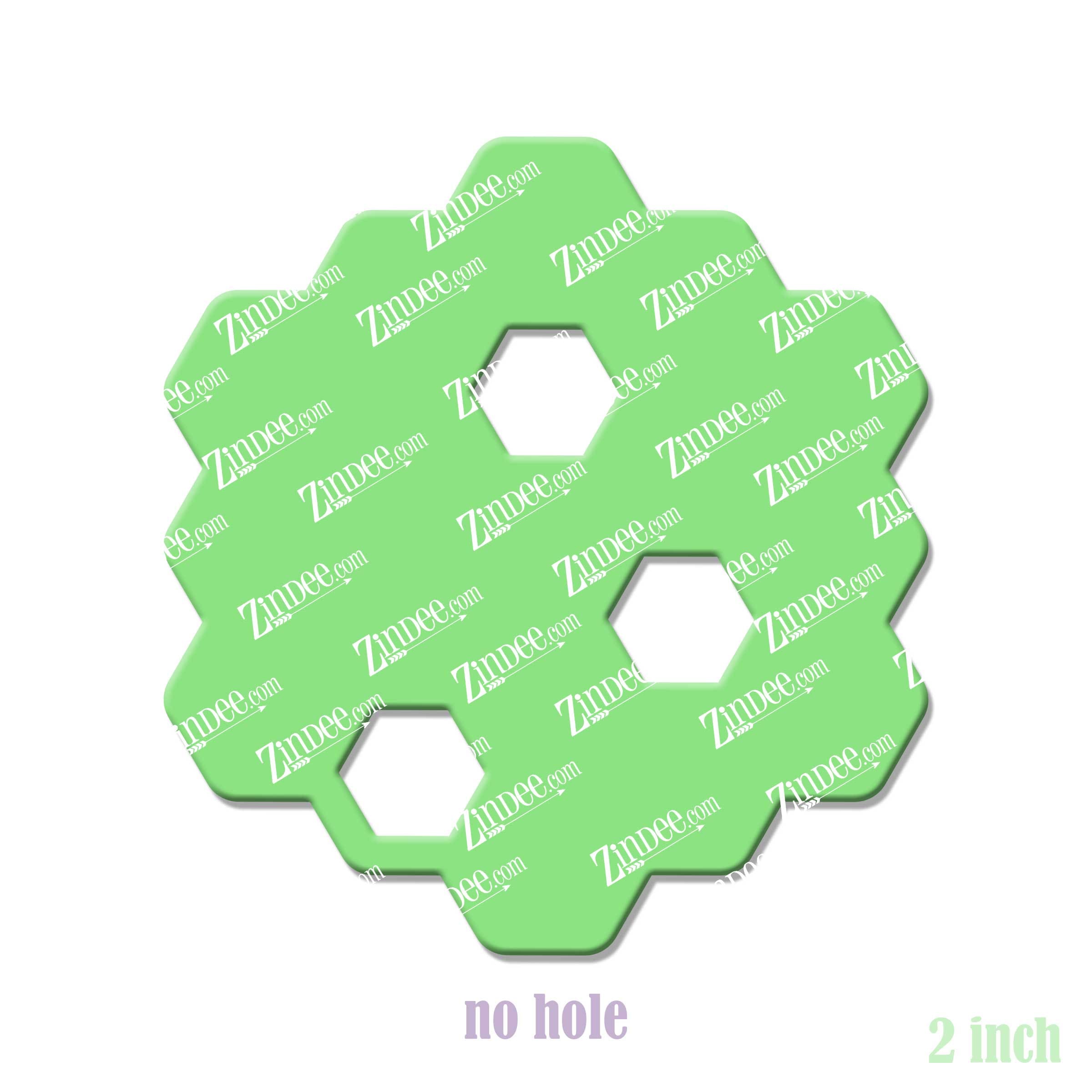 Alternative view of Honeycomb Acrylic Blank- Sticker- UV DTF (2 inch) NO HOLE