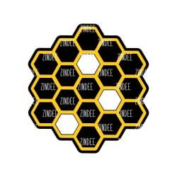 Honeycomb – Acrylic Badge Reel Blank (2") No Hole | Optional Sticker or UV DTF