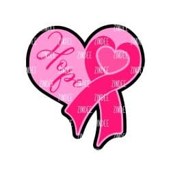 Hope Heart – Acrylic Badge Reel Blank (2") No Hole | Optional Sticker or UV DTF