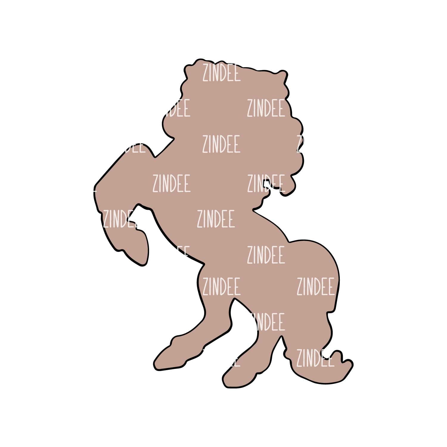 Alternative view of Horse (Mustang) acrylic blank (3 inch)