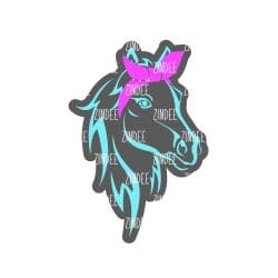 Alternative view of Horse with Bandana acrylic blank (3 inch)