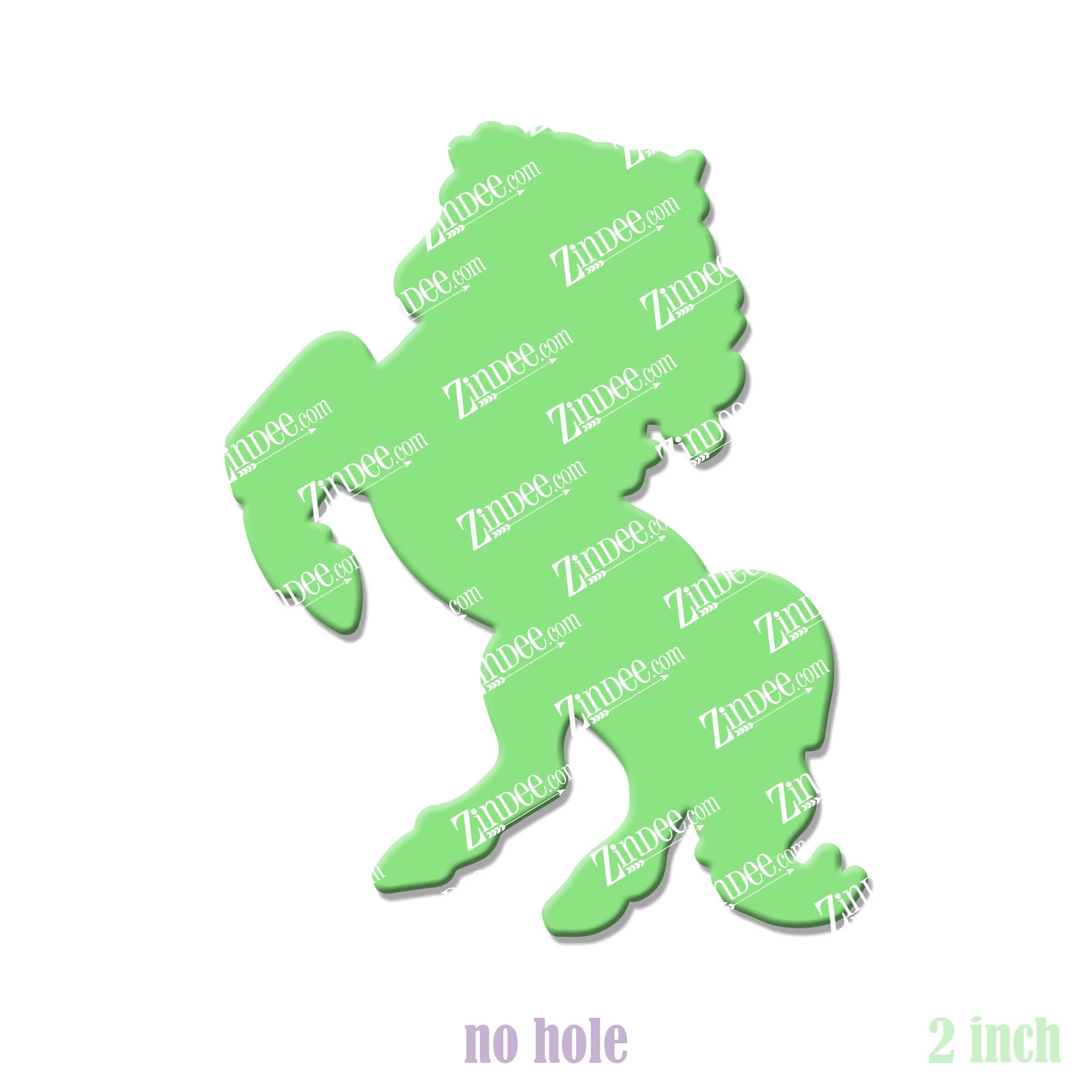 Horse (Mustang) acrylic blank (2 inch) NO HOLE (5 piece minimum)