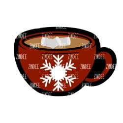 Hot Cocoa – Acrylic Badge Reel Blank (2") No Hole | Optional Sticker or UV DTF