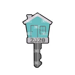 House Key – Acrylic Badge Reel Blank (2") No Hole | Optional Sticker or UV DTF