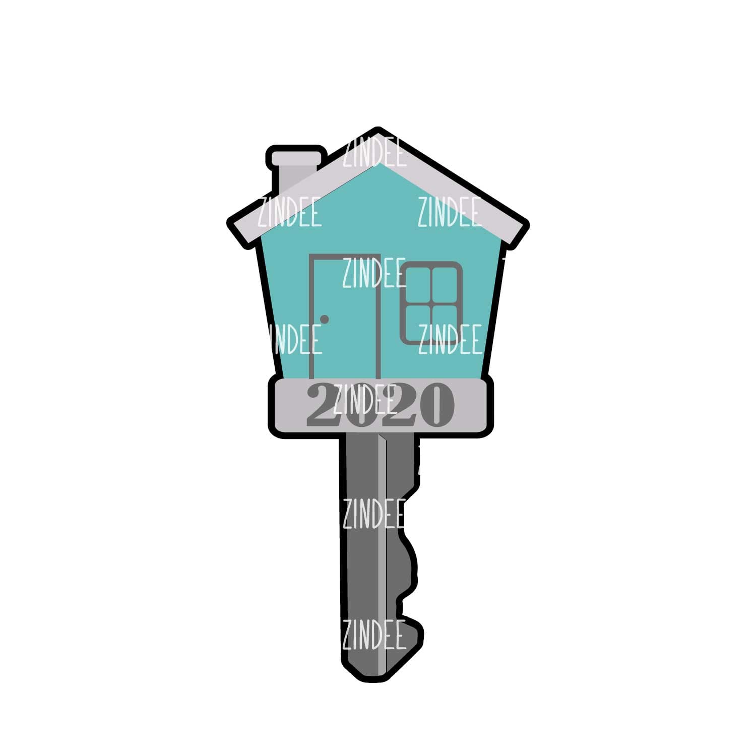 House Key Acrylic Blank- Sticker- UV DTF (3 inch)
